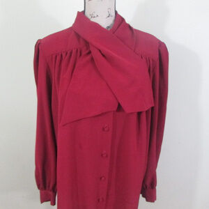 Doncaster Blouse 14 Vintage Red Maroon